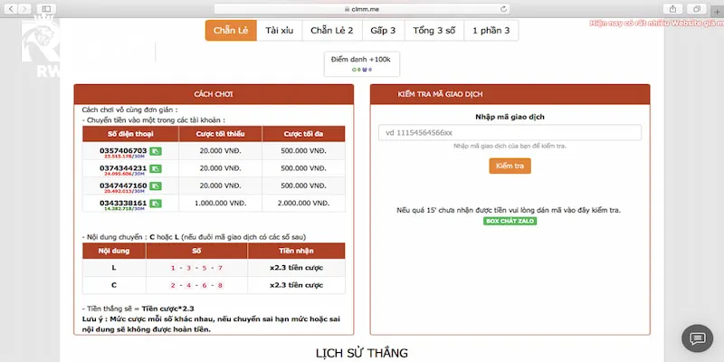 Hình thức cược trong game đa dạng